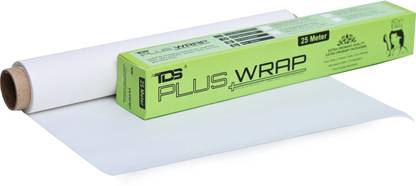 TDS PLUS WRAP Food Wrapping Butter Paper Roll (Pack 1)|100% Oven & Microwave Safe Up To 220�C Parchment Paper
