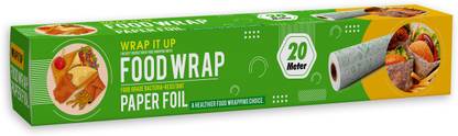 wrap it up Food Wrapping Paper Roll 11 Inch 20 Meter, 40 GSM, Safe & Fresh, Butter Paper Paper Foil