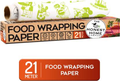 The Honest Home Company Reusable Food Wrap Paper 21 Meter Roll - Non Stick, Oilproof Parchment Paper
