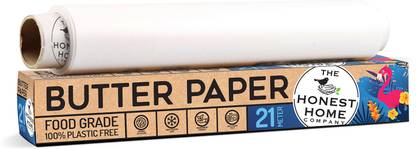 The Honest Home Company Reusable Butter Paper 21Mtr Roll For Roti, Cake - Non Stick Parchment Paper