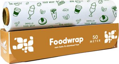IMVELO Food Wrapping Paper - Non-Stick, Reheatable Butter Paper Roll for Food Wrap Paper Foil