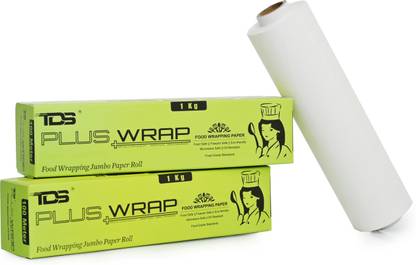 TDS PLUS WRAP 1 Kg Jumbo Food Wrapping Butter Paper Roll (Pack 2) Parchment Paper