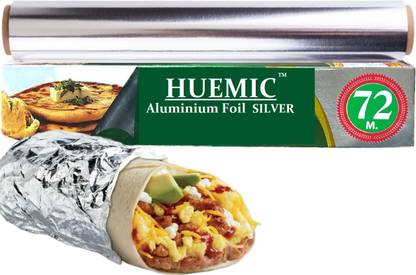 huemic Aluminium Foil Paper Roll 72 Meter - Silver Foil Paper , 11 Micron Premium Shrinkwrap