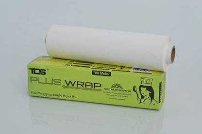 TDS PLUS WRAP 100 Meter Food Wrapping Butter Paper Roll (Pack 1)||Wrapping Butter Paper||100% Oven & Microwave Safe Up To 220°C||No Wax Added Or Coating||Organic & Biodegradable Parchment Paper