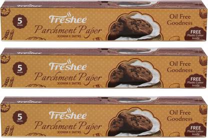 Freshee 5 Meter Pack Of 3 Parchment Paper Roll Idle For Baking Cooking and Boiling Parchment Paper