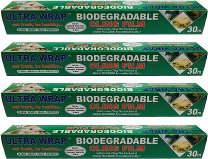 ULTRAWARP ULTRA WRAP 30m Biodegradable Cling Wrap PACK OF 4 Shrinkwrap