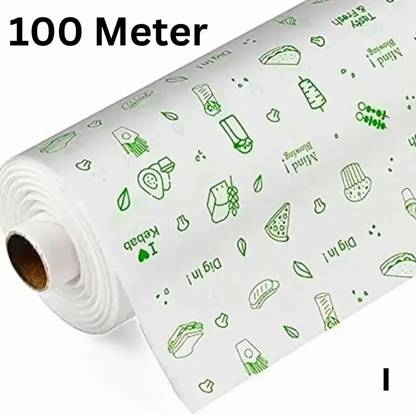 huemic 100M Butter Paper for food, roti, packing, wrapping 100Meter Shrinkwrap G Parchment Paper