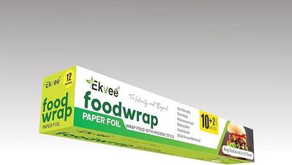 EKVEE Food Wrapping Paper | 12 Meters | Roti Wrap Butter Paper | for Cooking, Baking Paper Foil