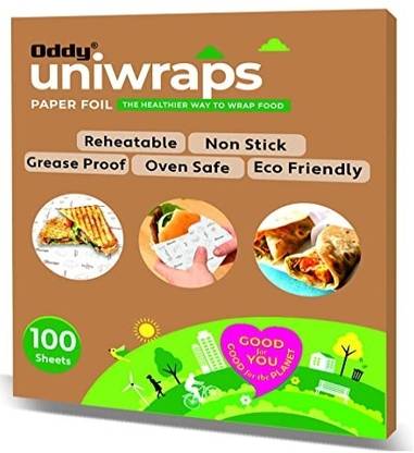 Oddy Uniwraps Food Wrapping Paper 100 Sheets (10x12 inc each)| butter paper Parchment Paper