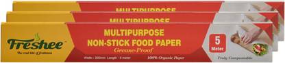 Freshee Freshee 5 meter Multipurpose Non-Stick Food Paper Pack of 3, Grease Proof Shrinkwrap