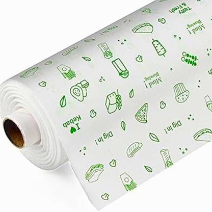 OFIXO Food Wrap Butter Paper Roll 100% Food Safe | Pack of 1 Roll, 50 Meter Shrinkwrap