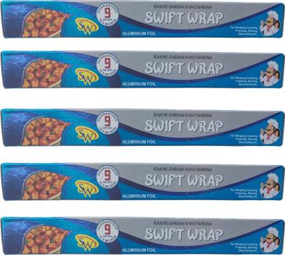 Swift Wrap Aluminium Foil Paper for Kitchen,Cooking,Baking,Food Parcel 10.5Microns, 9m Aluminium Foil