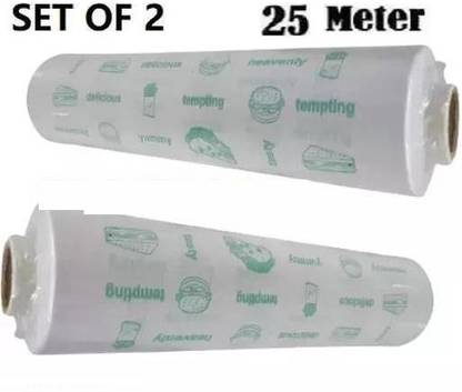 PEARSILK Food Wrapping Paper Roll 25 M Premium Non-Stick Butter Paper (Pack of 2) Paper Foil