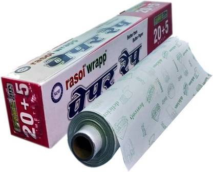 RASOI WRAPP NON-STICK FOOD WRAP PAPER/BUTTER PAPER/PARCHMENT/ROTI WRAP/CHAPATI WRAP (25 MTR) Parchment Paper