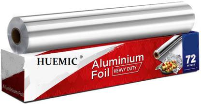 huemic Aluminium Foil Paper Roll 72 Meter - Silver Foil Paper , 11 Micron Premium h Aluminium Foil