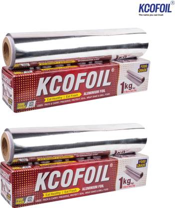 Kcofoil Aluminium Foil 18 Micron 1 Kg Net pack of 2 Aluminium Foil