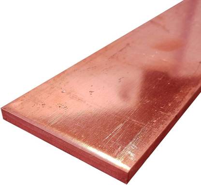 VAKOOBA Pure Copper Flat Bar/Sheet 3 MM Thick (Width 30 MM) (30 MM X 3 MM X 200 MM Long) Shrinkwrap