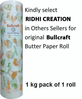 Bullcraft 1 KG Butter Paper for Roti, Cake Baking, Lunch Wrap Parchment Paper