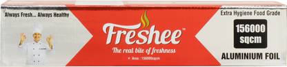 Freshee 156000sqcm Aluminium Silver Kitchen Foil Roll Paper Disposable Food Wrap Aluminium Foil