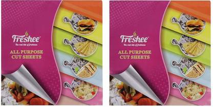 Freshee 50 Pre cut 220 x 250mm Aluminum Foil Sheet Multipurpose use with High Quality Aluminium Foil