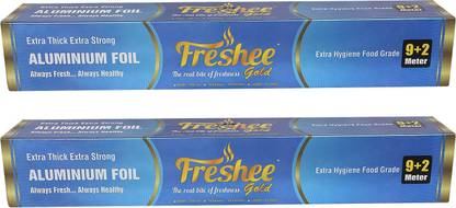 Freshee 11m Aluminium Silver Kitchen Foil Roll Paper 14 Micron Disposable Food Wrap Aluminium Foil