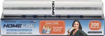 Homefoil 200 Grams 2-in-1 Paper & Aluminium Foil, Keeps Food Fresh Paper Foil