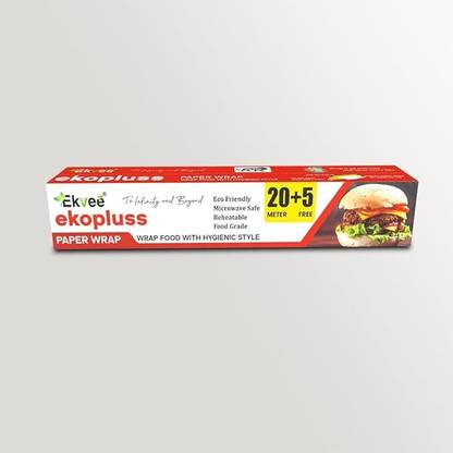 EKVEE Ekopluss (20+5M) Food Wrapping Foil Paper Keeps Food Warm and Hygienic Microwave Paper Foil