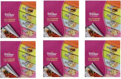 Freshee 50 Pre-cut 220 x 250mm Aluminium Foil Sheets Pack of 6, MultiPurpose use Shrinkwrap