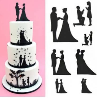 chocolate couple shape cutter Fondant Tool Kit