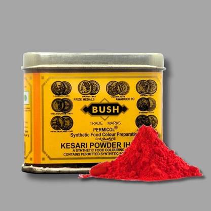 KONFIZ BUSH Kesari Powder IH9140 Synthetic Food Colour Preparation Powder Orange