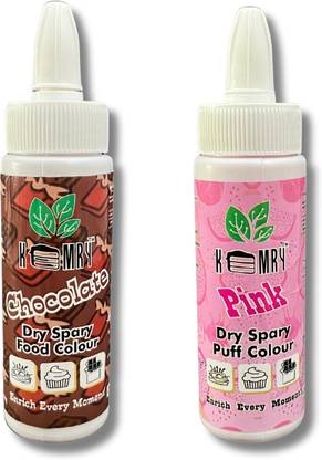 KEMRY Dry Food Colour | Puff & Fuss Fuss Colour Combo (Pack of 2) Brown, Pink