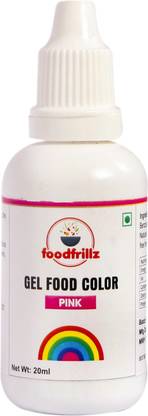 foodfrillz Pink Food Gel Colour for colouring cake Pink