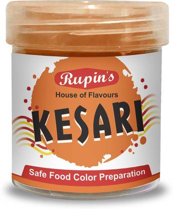 RUPINS Kesari(Saffron) Powder Color 30gm-(WITHOUT SALT) Multicolor