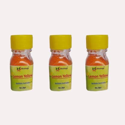 Mythology Synthetic Food colour Lemon Yellow Set Of 3 Yellow