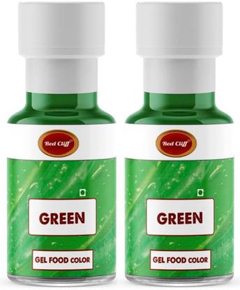 RED CLIFF GREEN Edible Neon Gel Color - Combo Pack Of 2 | For Icing, Fondant, Slime Green