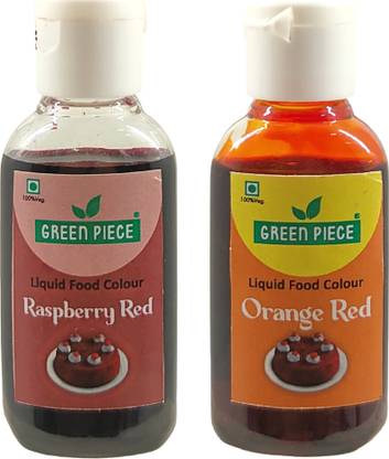 GREEN PIECE Edible Liquid Food Colour .(Pack of 2)(15 ml each) Multicolor