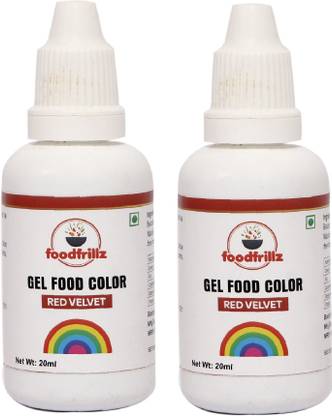 foodfrillz Red Velvet Combo Pack (20 ml x 2) Food Gel Colour for colouring cake Red