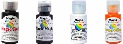 KONFIZ Magic Colours Spectral Gel |(Magic Red, Black Magic, Super White, Lemon Yellow) Red, Black, White, Yellow