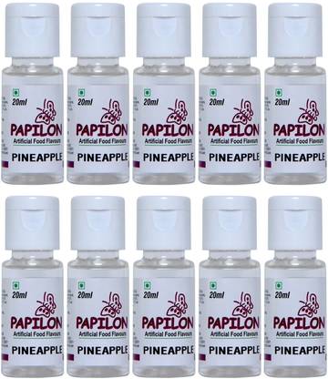 PAPILON PINEAPPLE CULINARY ESSENCE SET OF 10 BOTTLES, 20ML EACH. Pineapple Liquid Food Essence
