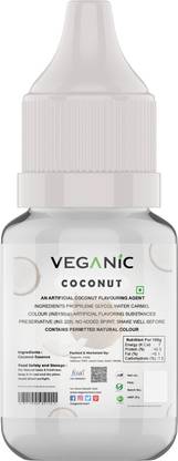 Veganic Coconut Flavour Essence For Cake Baking | Extract for Baking Cakes Coconut Liquid Food Essence