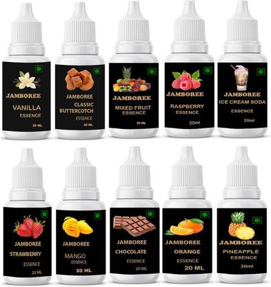 JAMBOREE Combo Strawberry|Pineapple|Mix Fruit|Mango|Orange|Chocolate|IceCream|Raspberry| Vanilla Liquid Food Essence