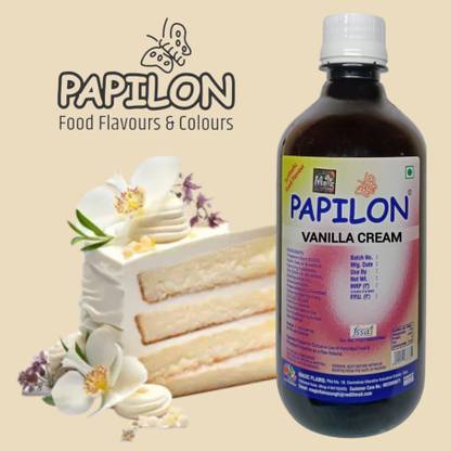 PAPILON CONCENTRATED VANILLA CREAM FLAVOUR 500ML Vanilla Liquid Food Essence