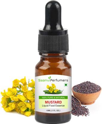 Saanvi perfumers Mustard Food Flavour Essence 15ML For Used in Meats, Vegetables, & Making Oils Pav Bhaji Oils Food Essence