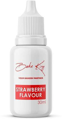 Bake King Strawberry Food Essence 30ml for Baking Cakes, Jams | Jelies and Ice Cream Strawberry Liquid Food Essence