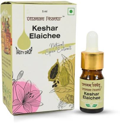 uttamam pibantu Tasty Drops Kesar Elaichee a blend of Natural Spice Extract 5 ml Saffron Liquid Food Essence
