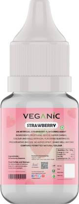 Veganic Strawberry Flavour essence | Extract for baking cakes Strawberry Liquid Food Essence
