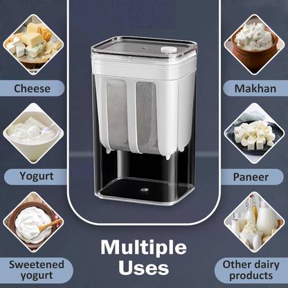 BLUEHERBS Yoghurt Maker Strainer with Fine Mesh Bag & Lid for Thick Greek Yogurt Yogurt Maker