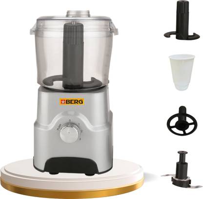 BERG MiniChef Atta Kneader,Chopper,Whisker with 2 Yr Warranty(Copper Motor) 400 W Food Processor