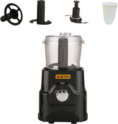 BERG MiniChef Atta Kneader,Chopper,Whisker with 2 Yr Warranty(Copper Motor) 400 W Food Processor