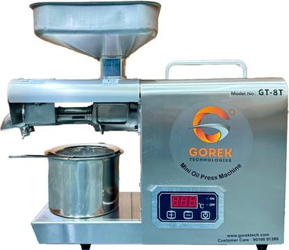 gorek technologies GT-8T Oil Press/Maker Machine With Bigger Inlet Size 800 W Food Processor